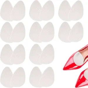 10 Pairs of High-Heeled Insoles, Latex Half Shoe Insoles, High Heel Comfort Pads, Closed Toe Heels for Women.
