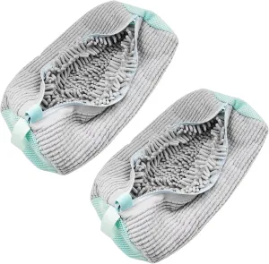 2PCS Shoe Washing Machine Bag, Laundry Shoe Bag for Washer and Dryer, Reusable Shoe Cleaning Laundry Bag for Sneakers, Fits All Shoe Types & Sizes (Grey)