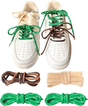 4PCS Shoe Laces for Air Force 1, Replacement Rope Laces for Air Force One, New Balance, Mixed Color Shoelaces Kit