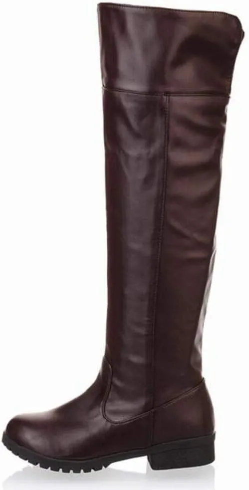 ACE SHOCK Men's Cosplay Boots Knee High Equestrian Riding Tall Boots Costume Shoes