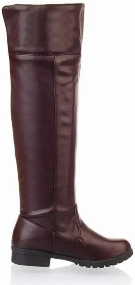 ACE SHOCK Men's Cosplay Boots Knee High Equestrian Riding Tall Boots Costume Shoes