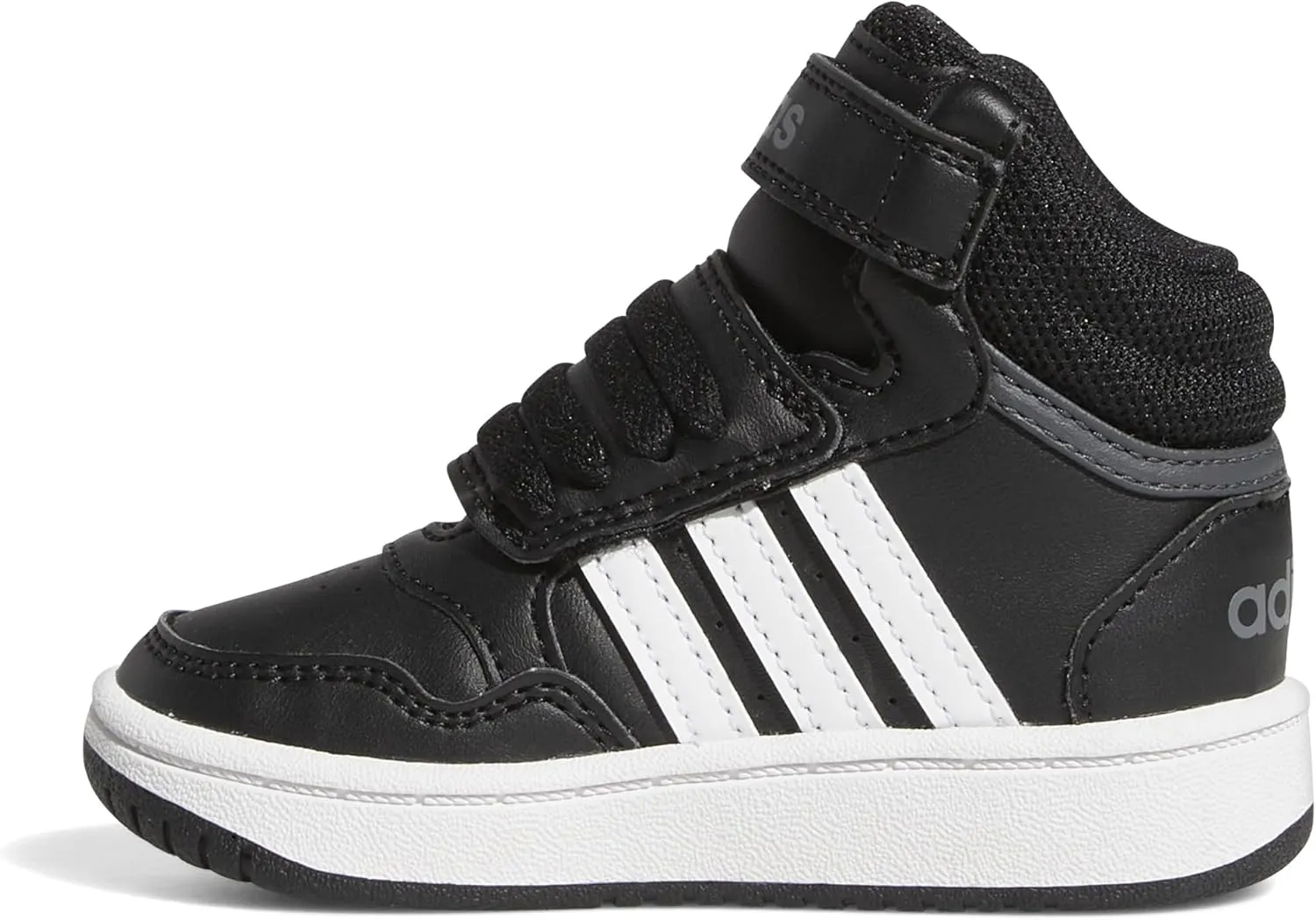 adidas Toddler Hoops 3.0 Mid Core Black/White/Grey Six 10K