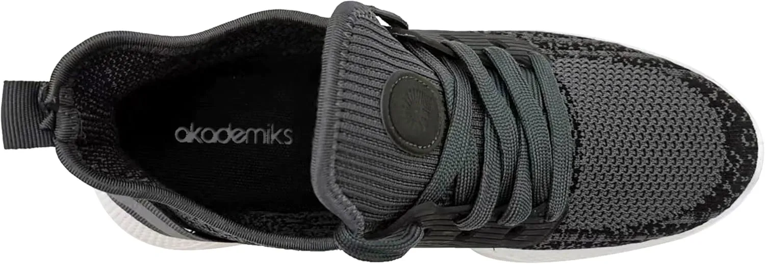 AKADEMIKS Men's Fit Knit Jogger Sneakers, Breathable Running Shoes for Athletic and Casual Wear