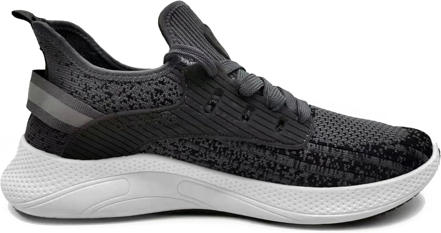 AKADEMIKS Men's Fit Knit Jogger Sneakers, Breathable Running Shoes for Athletic and Casual Wear