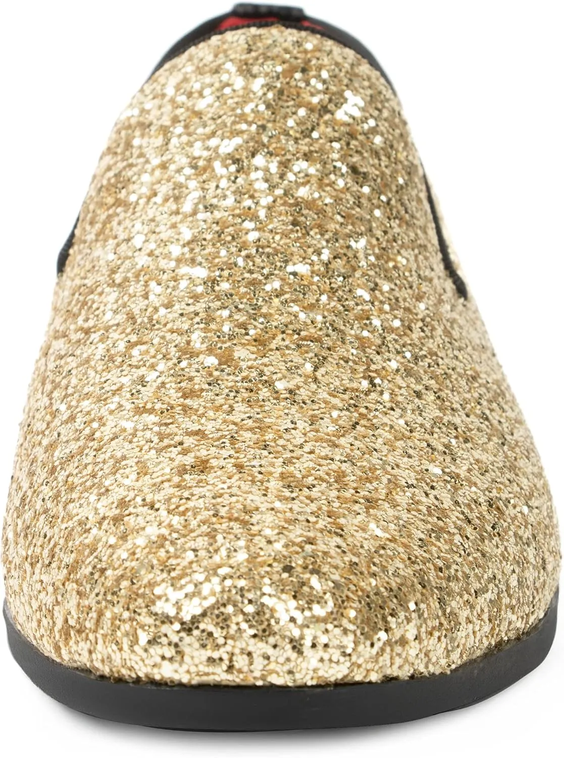 ALLY UNION MAKE FORCE Mens Glitter Loafers Dress Slip on Party Wedding Penny Smoking Sparkly Shoes