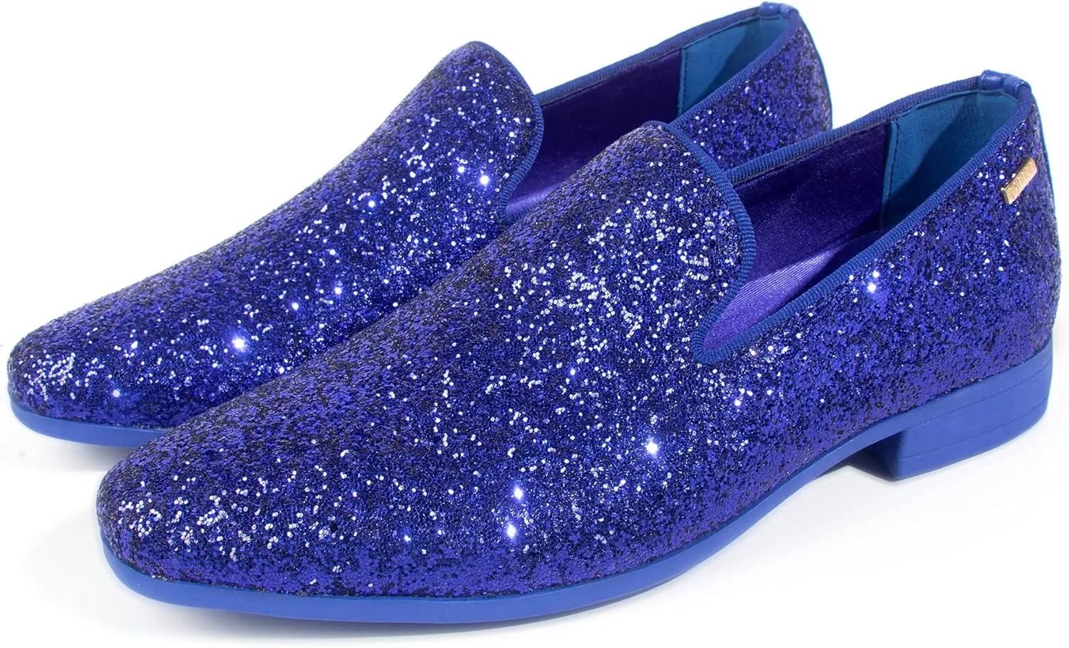 ALLY UNION MAKE FORCE Mens Glitter Loafers Dress Slip on Party Wedding Penny Smoking Sparkly Shoes