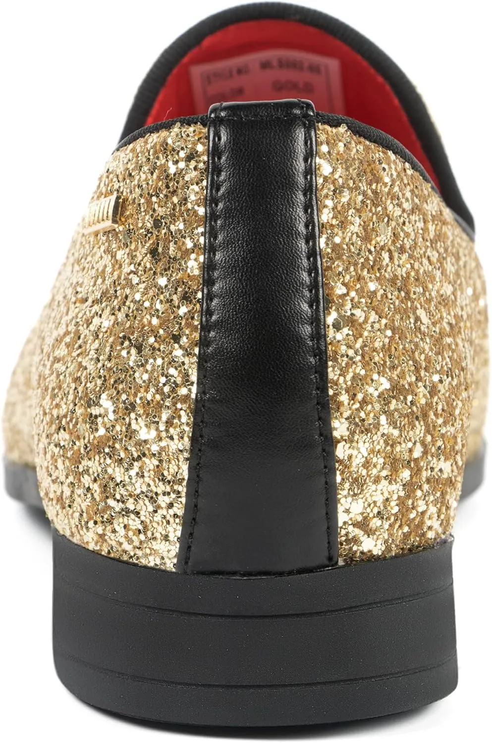 ALLY UNION MAKE FORCE Mens Glitter Loafers Dress Slip on Party Wedding Penny Smoking Sparkly Shoes