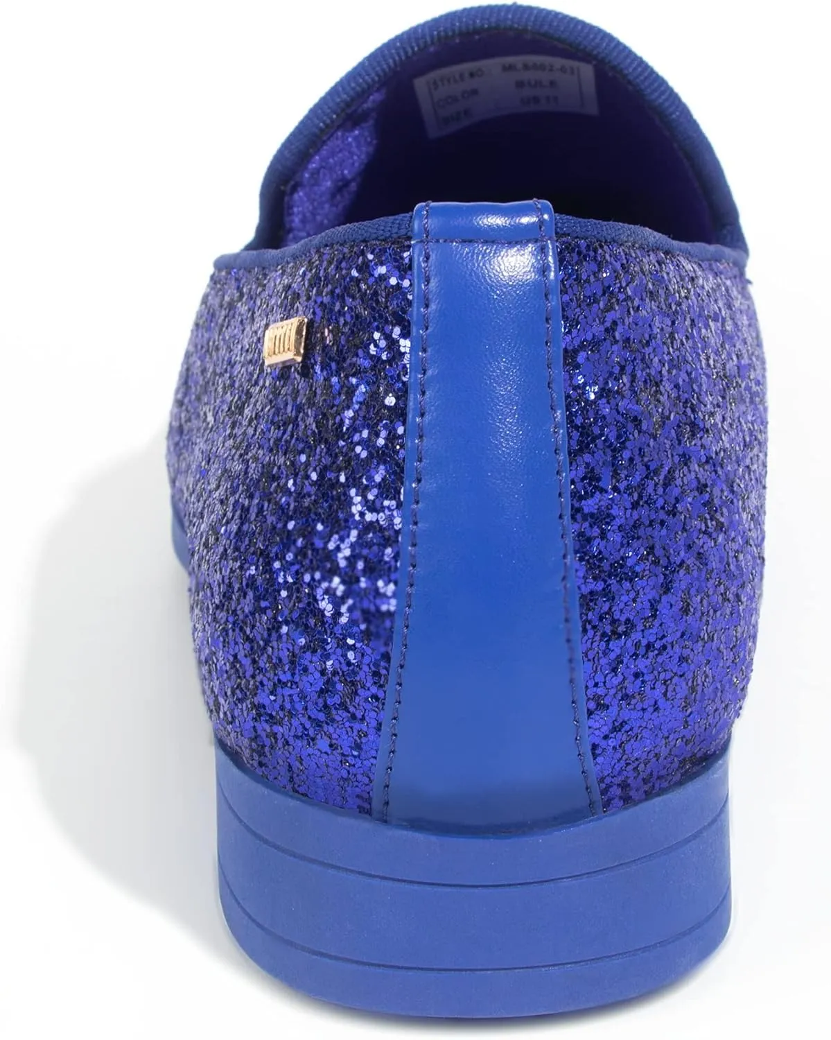 ALLY UNION MAKE FORCE Mens Glitter Loafers Dress Slip on Party Wedding Penny Smoking Sparkly Shoes