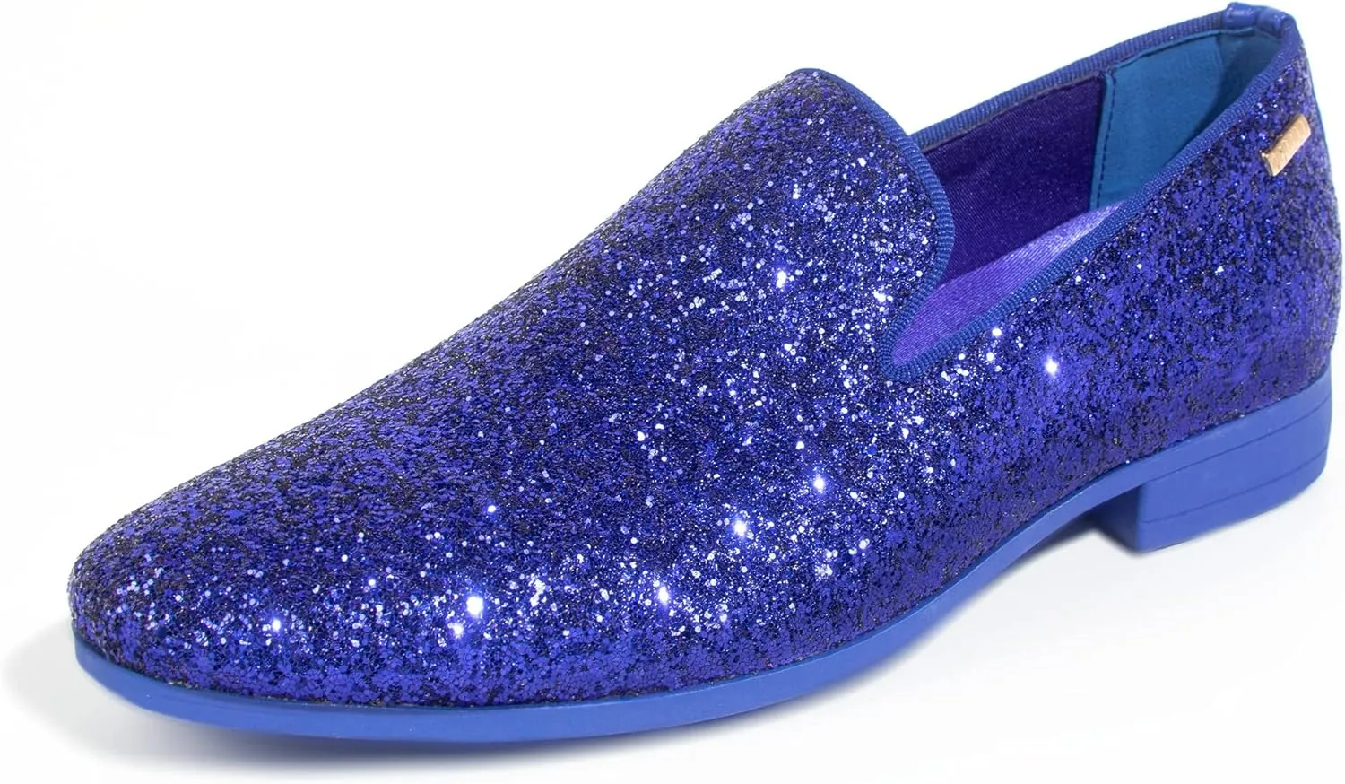 ALLY UNION MAKE FORCE Mens Glitter Loafers Dress Slip on Party Wedding Penny Smoking Sparkly Shoes