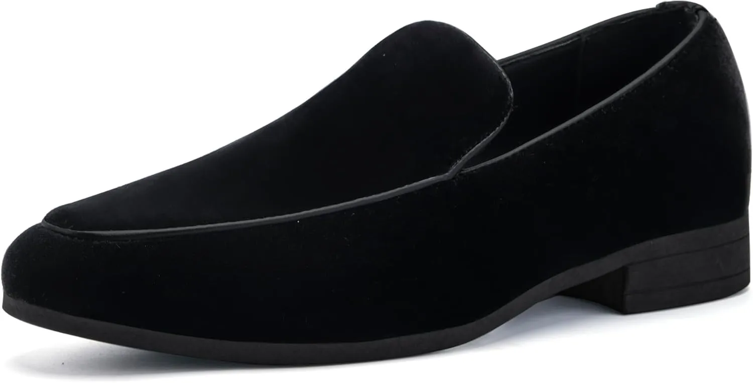 ALLY UNION MAKE FORCE Mens Loafers Dress Slip on Party Wedding Penny Smoking Shoes