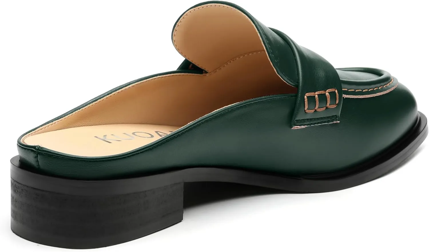 AMBELIGHT Comfortable Mules Flats for Women Loafers Chunky Heel Round Closed Toe Slip on Slingback Casual Classic Dressy Shoes