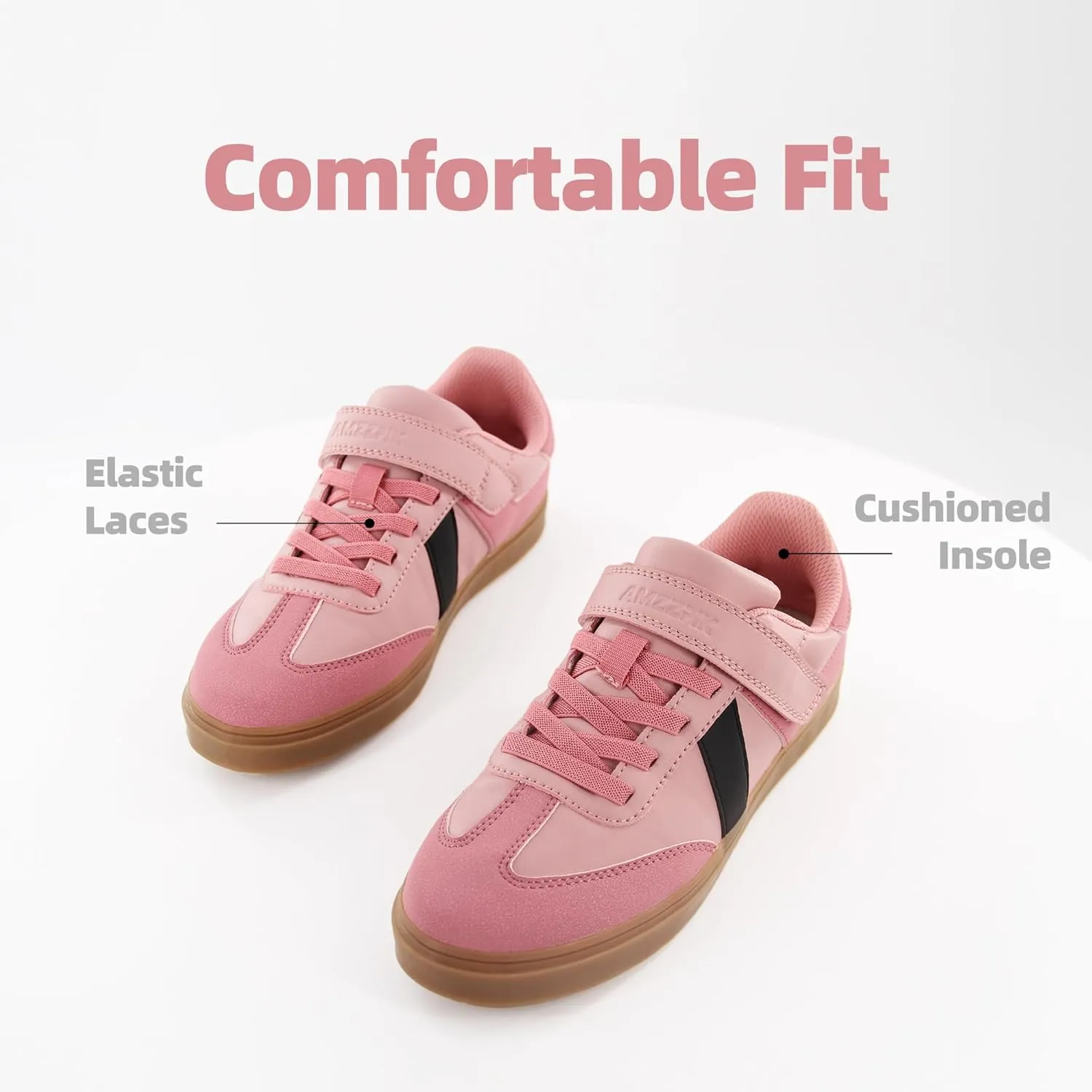AMZZPIK Arveno Boys Girls Casual Shoes Comfortable Walking Zero Drop Skateboard Sneakers for Little Kid Big Kid