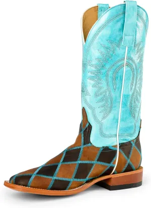 Anderson Bean Men's Rust Crazy Horse Rough Out 13" Emerald Explosion Top Boots