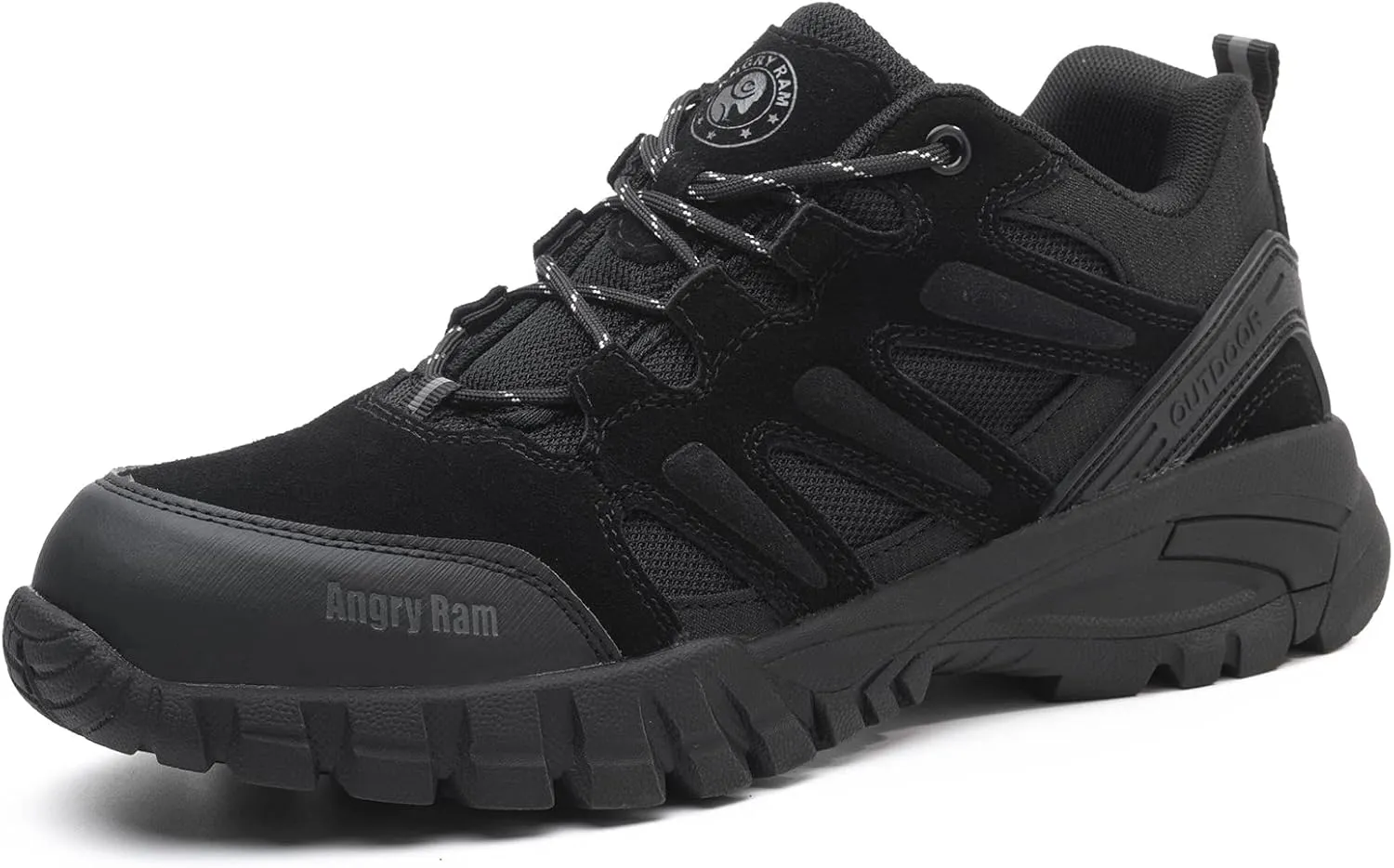 ANGRYRAM Steel Toe Shoes for Men Women Lightweight Indestructible Work Shoes Breathable Slip Resistant Safety Sneakers Comfortable Puncture Proof Shoes for Working Construction Industry
