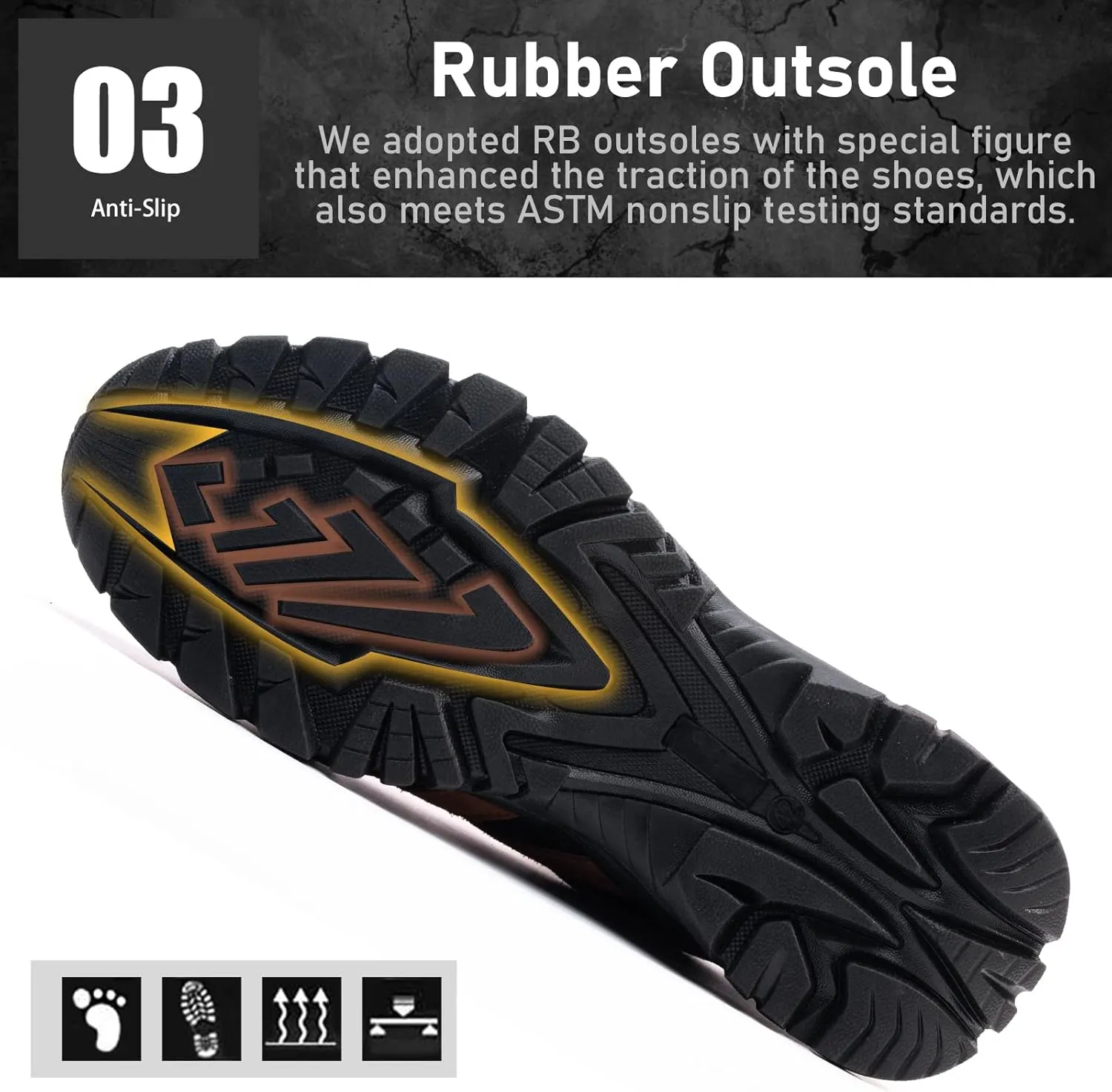 ANGRYRAM Steel Toe Shoes for Men Women Lightweight Indestructible Work Shoes Breathable Slip Resistant Safety Sneakers Comfortable Puncture Proof Shoes for Working Construction Industry