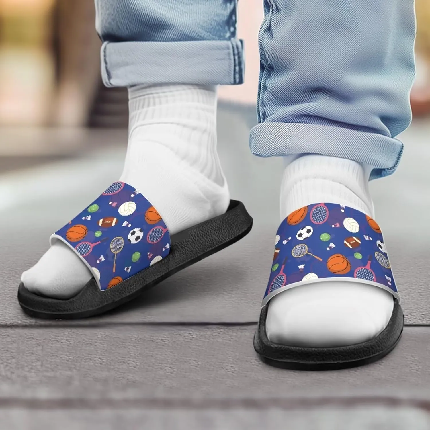 Anti-Slip Indoor Home Slippers for Girls and Boys, Kids Summer Shoes Size 11 Little Kid- Size 3 Big Kid