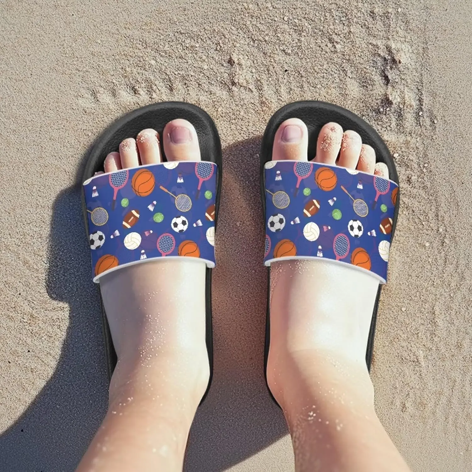 Anti-Slip Indoor Home Slippers for Girls and Boys, Kids Summer Shoes Size 11 Little Kid- Size 3 Big Kid