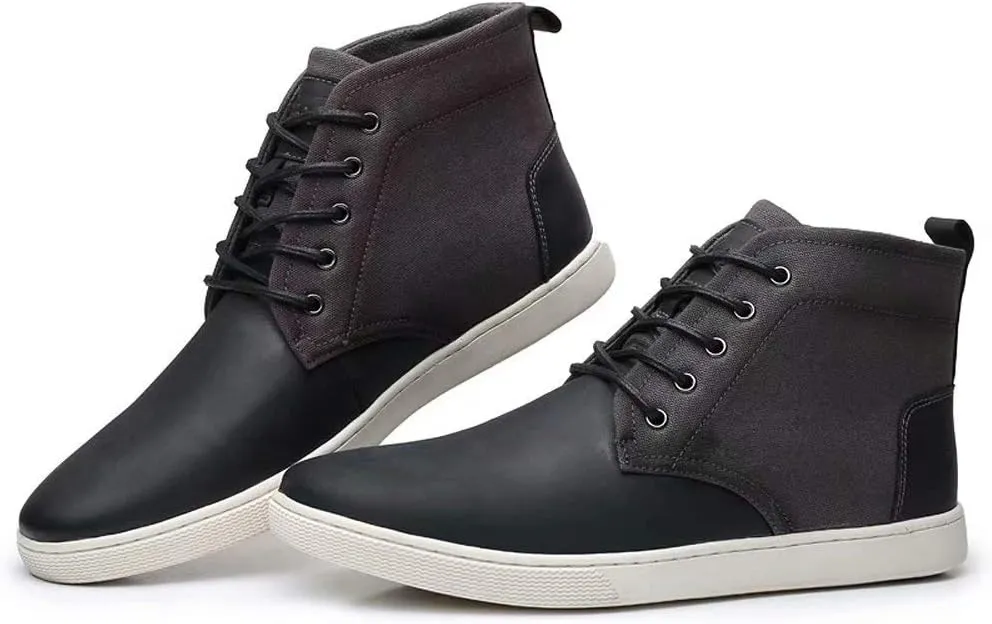 Arkbird Casual Sneaker Shoes, Lace-up Leather Chukka Boots for Men