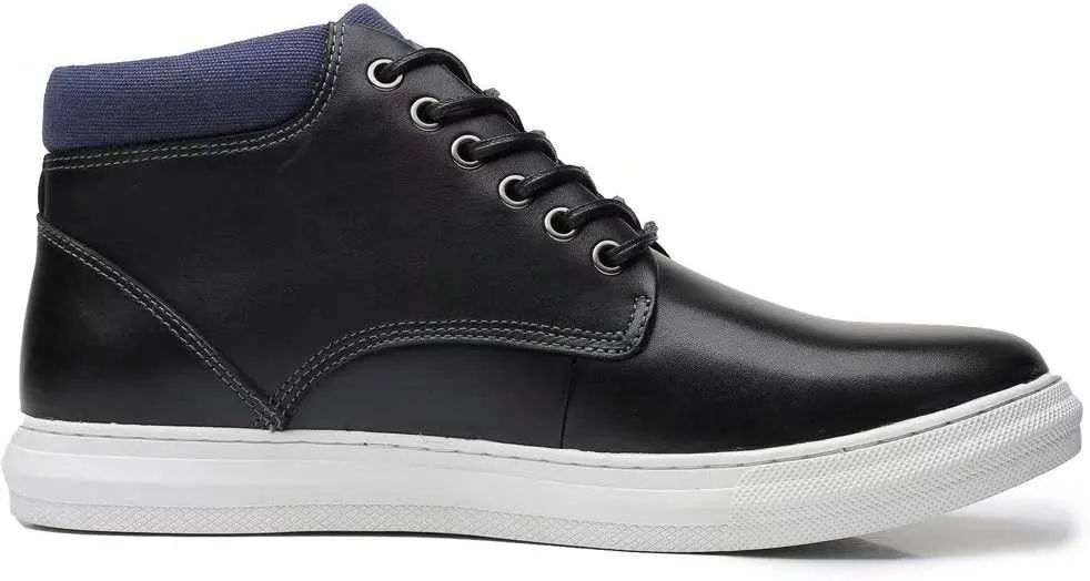 Arkbird Casual Sneaker Shoes, Lace-up Leather Chukka Boots for Men