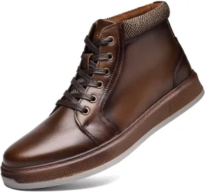 Arkbird Casual Sneaker Shoes, Lace-up Leather Chukka Boots for Men