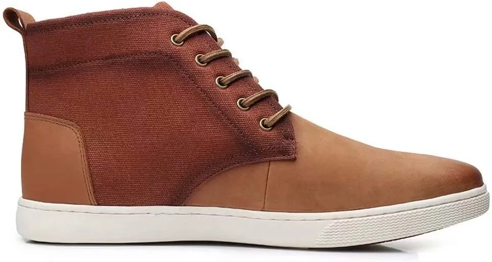 Arkbird Casual Sneaker Shoes, Lace-up Leather Chukka Boots for Men