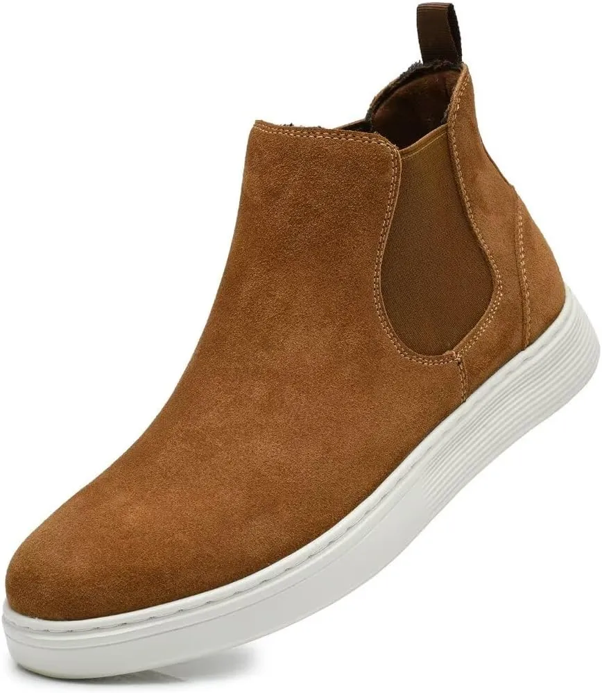 Arkbird Casual Sneaker Shoes, Lace-up Leather Chukka Boots for Men