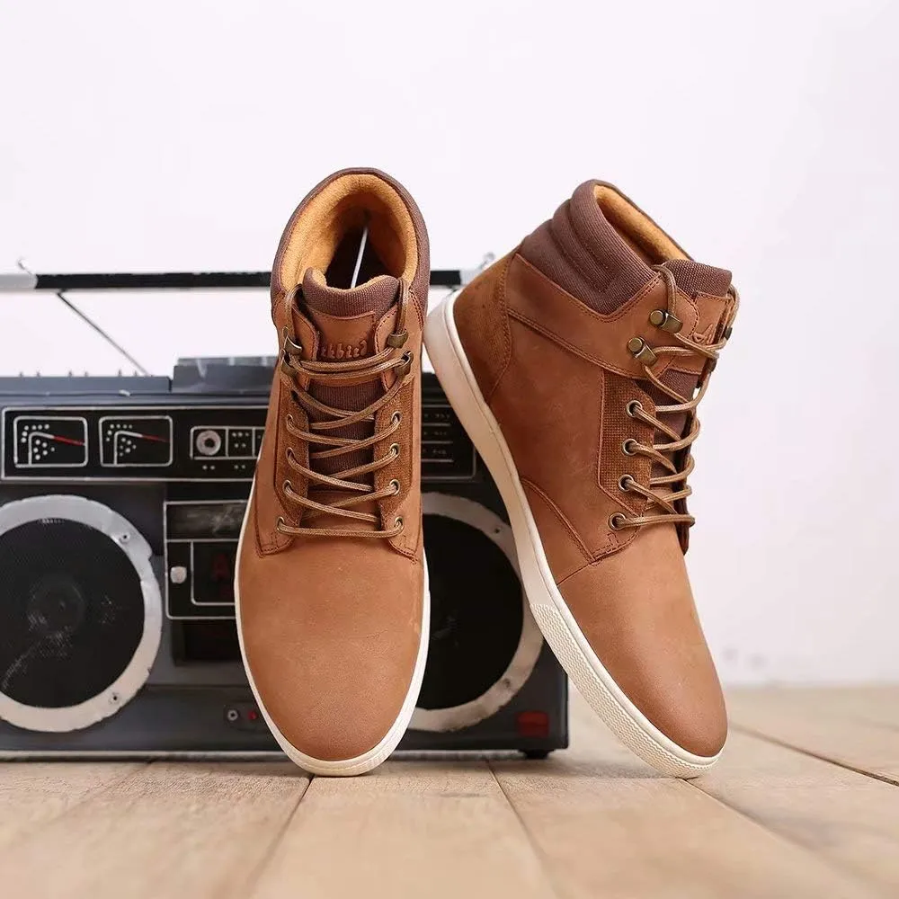 Arkbird Casual Sneaker Shoes, Lace-up Leather Chukka Boots for Men