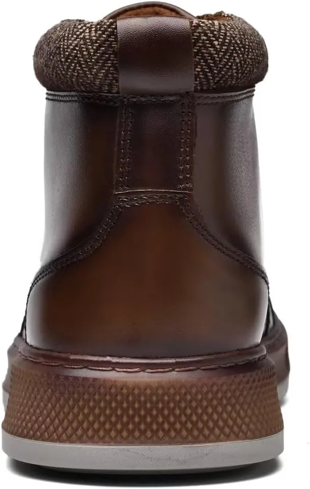 Arkbird Casual Sneaker Shoes, Lace-up Leather Chukka Boots for Men