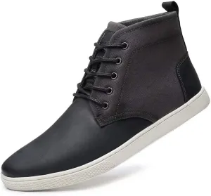 Arkbird Casual Sneaker Shoes, Lace-up Leather Chukka Boots for Men