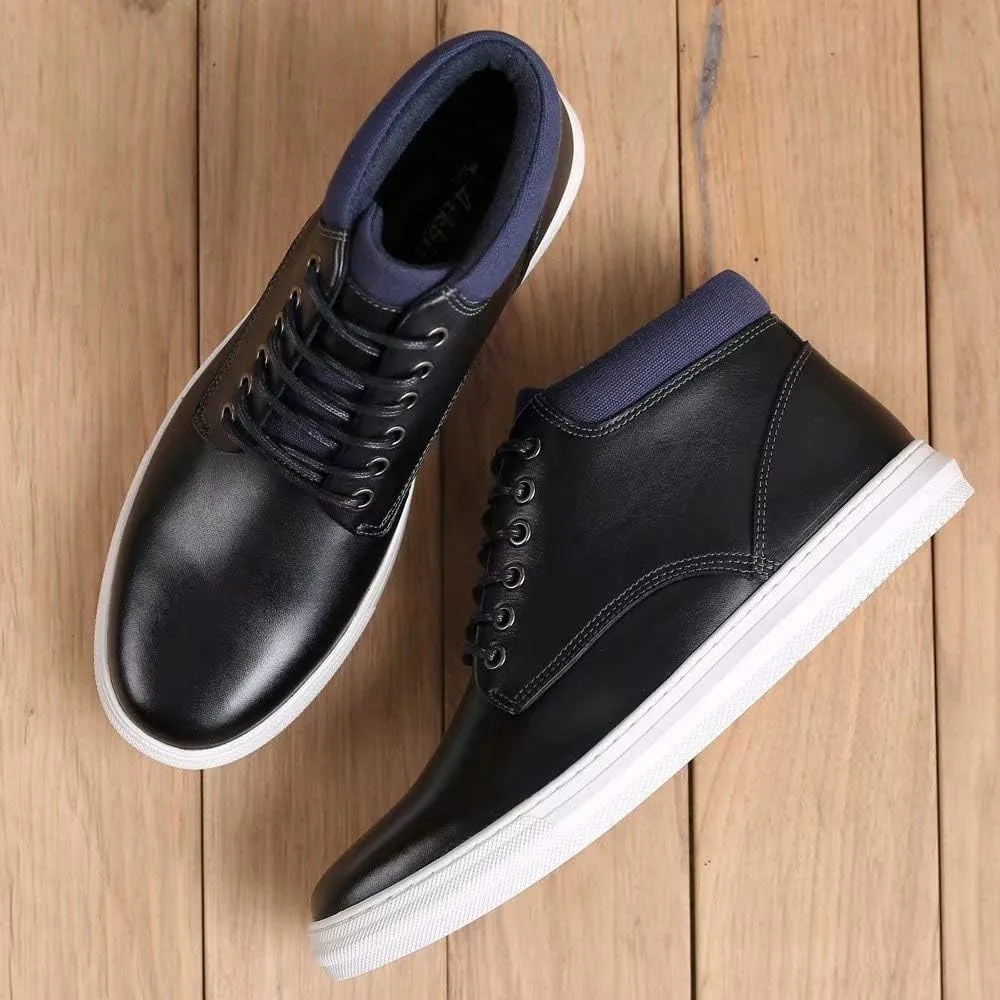 Arkbird Casual Sneaker Shoes, Lace-up Leather Chukka Boots for Men