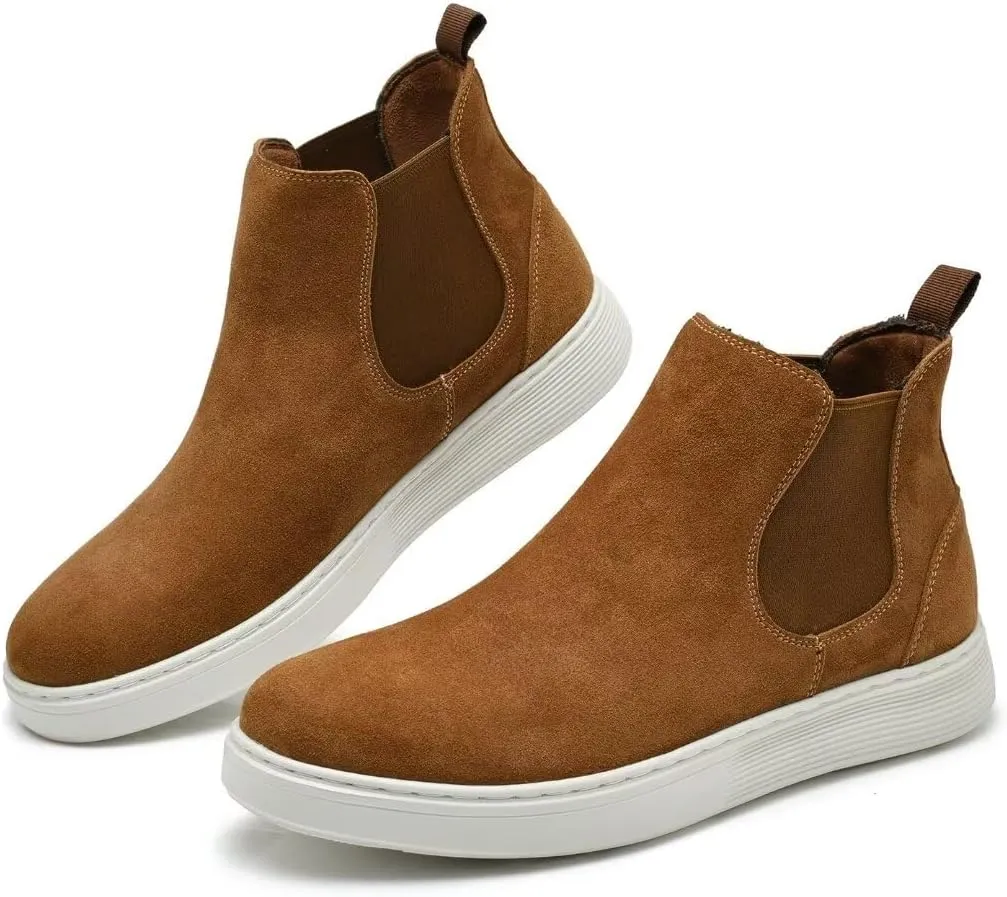 Arkbird Casual Sneaker Shoes, Lace-up Leather Chukka Boots for Men