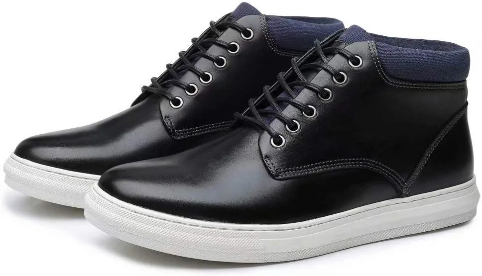 Arkbird Casual Sneaker Shoes, Lace-up Leather Chukka Boots for Men