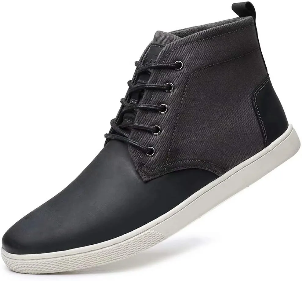 Arkbird Casual Sneaker Shoes, Lace-up Leather Chukka Boots for Men