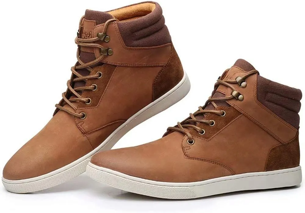 Arkbird Casual Sneaker Shoes, Lace-up Leather Chukka Boots for Men
