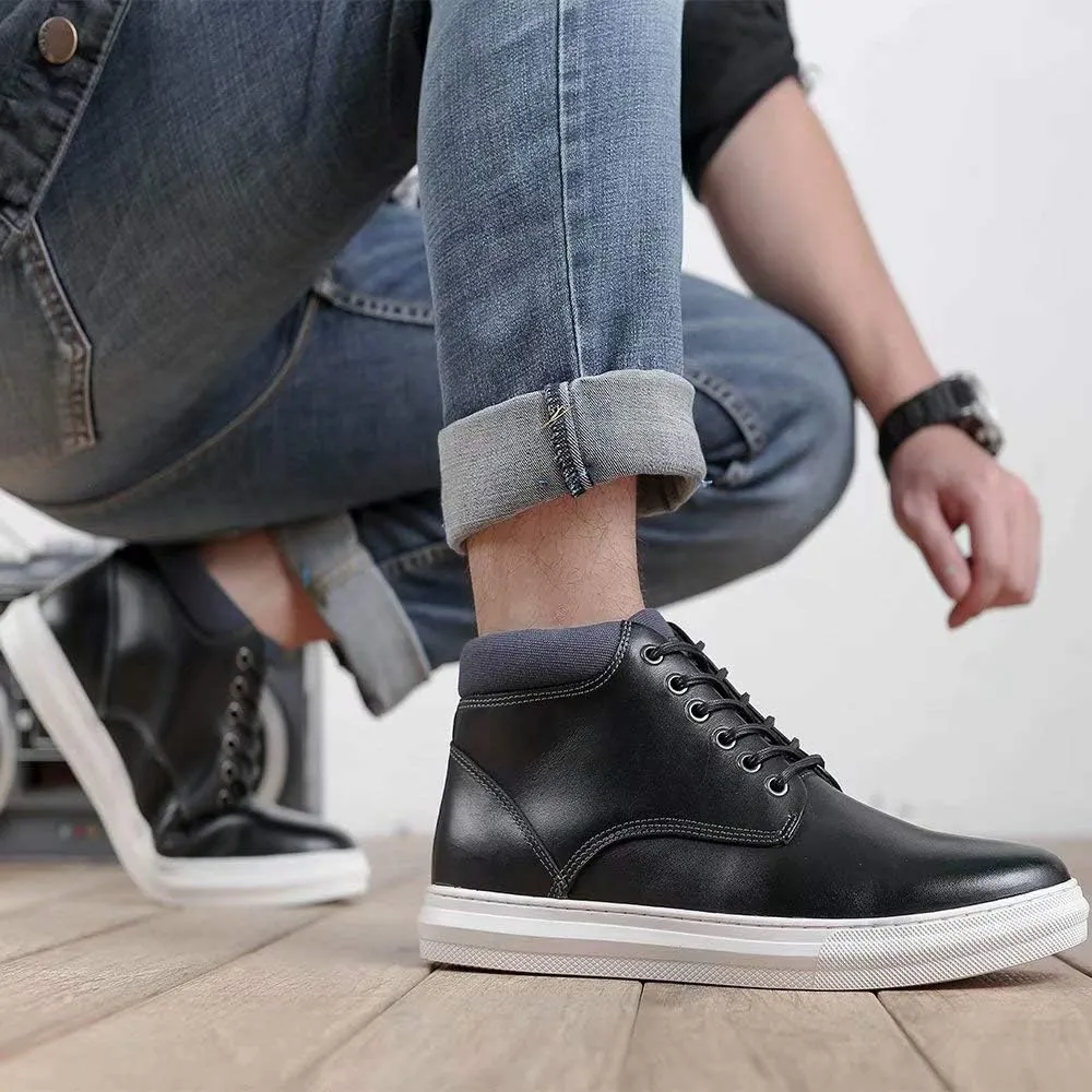 Arkbird Casual Sneaker Shoes, Lace-up Leather Chukka Boots for Men