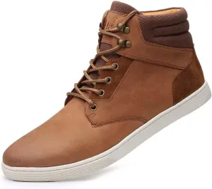 Arkbird Casual Sneaker Shoes, Lace-up Leather Chukka Boots for Men
