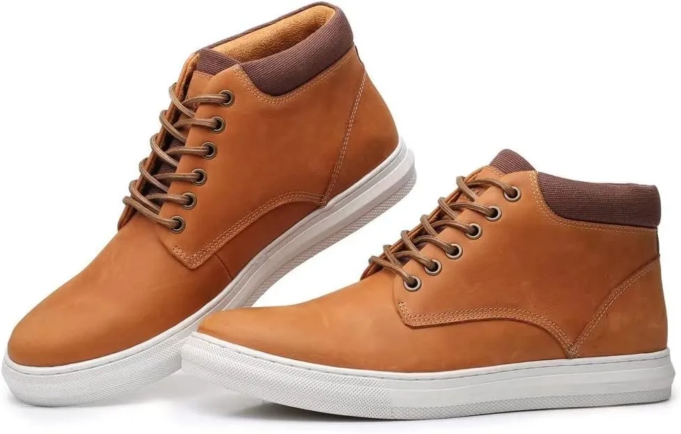 Arkbird Casual Sneaker Shoes, Lace-up Leather Chukka Boots for Men