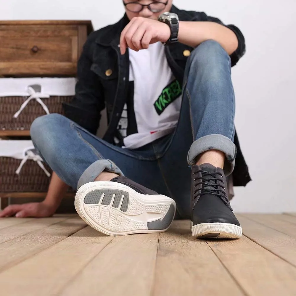 Arkbird Casual Sneaker Shoes, Lace-up Leather Chukka Boots for Men