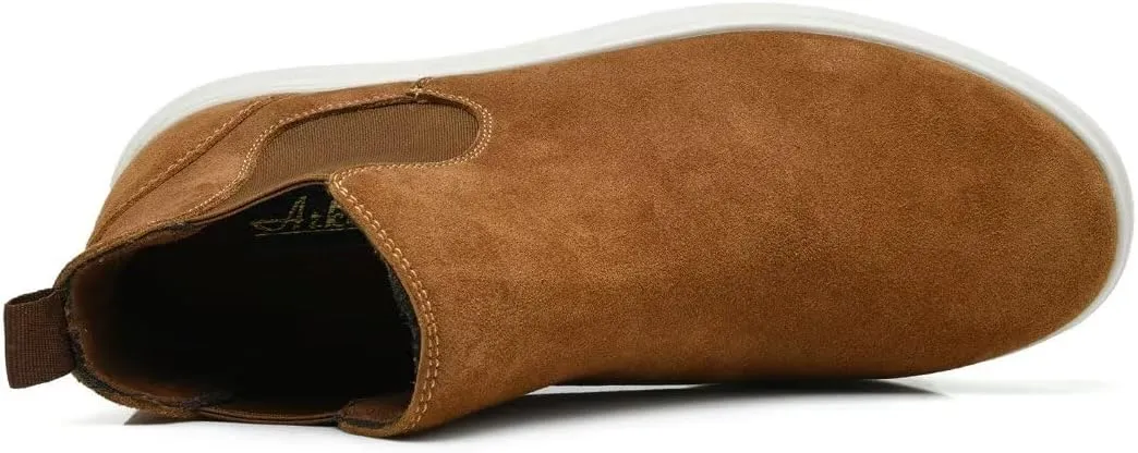 Arkbird Casual Sneaker Shoes, Lace-up Leather Chukka Boots for Men