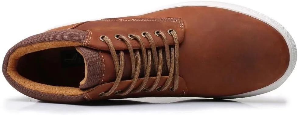 Arkbird Casual Sneaker Shoes, Lace-up Leather Chukka Boots for Men