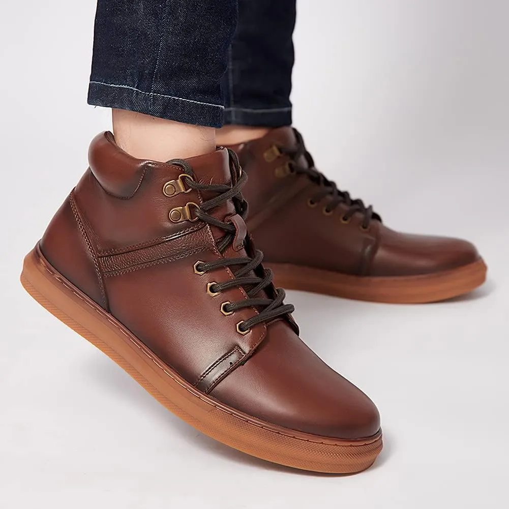 Arkbird Mens Oxford Dress Boots Fashion Casual Genuine Leather Brogue Chukka Ankle Boot for Men