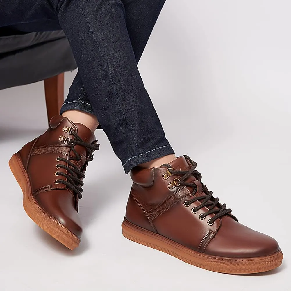 Arkbird Mens Oxford Dress Boots Fashion Casual Genuine Leather Brogue Chukka Ankle Boot for Men