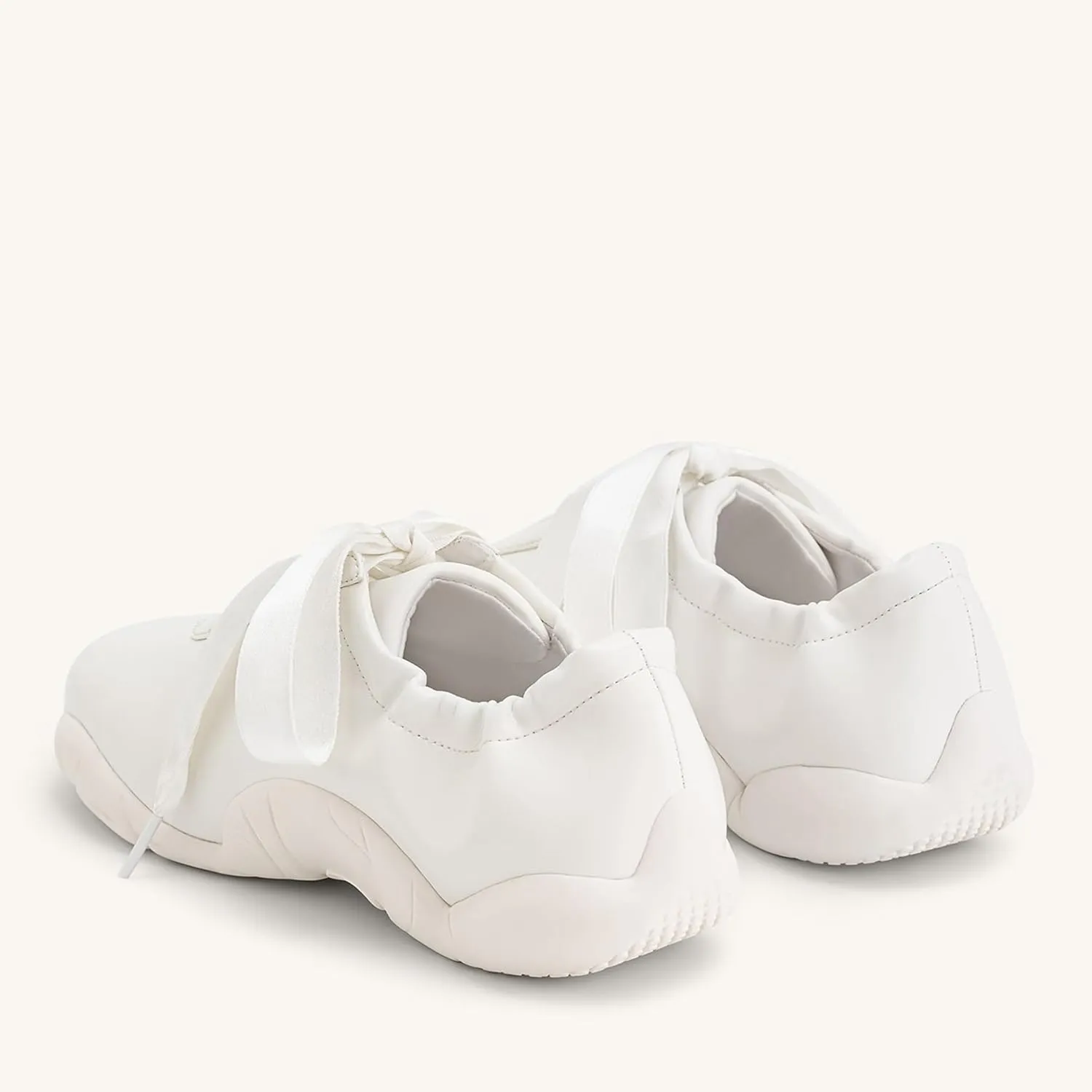 Arqa Lace-up Casual Ballet Sneakers for Women Breathable Lightweight Walking Satin Fabric Flat Sneakers Comfortable Outgoing Tennis Walking Shoes