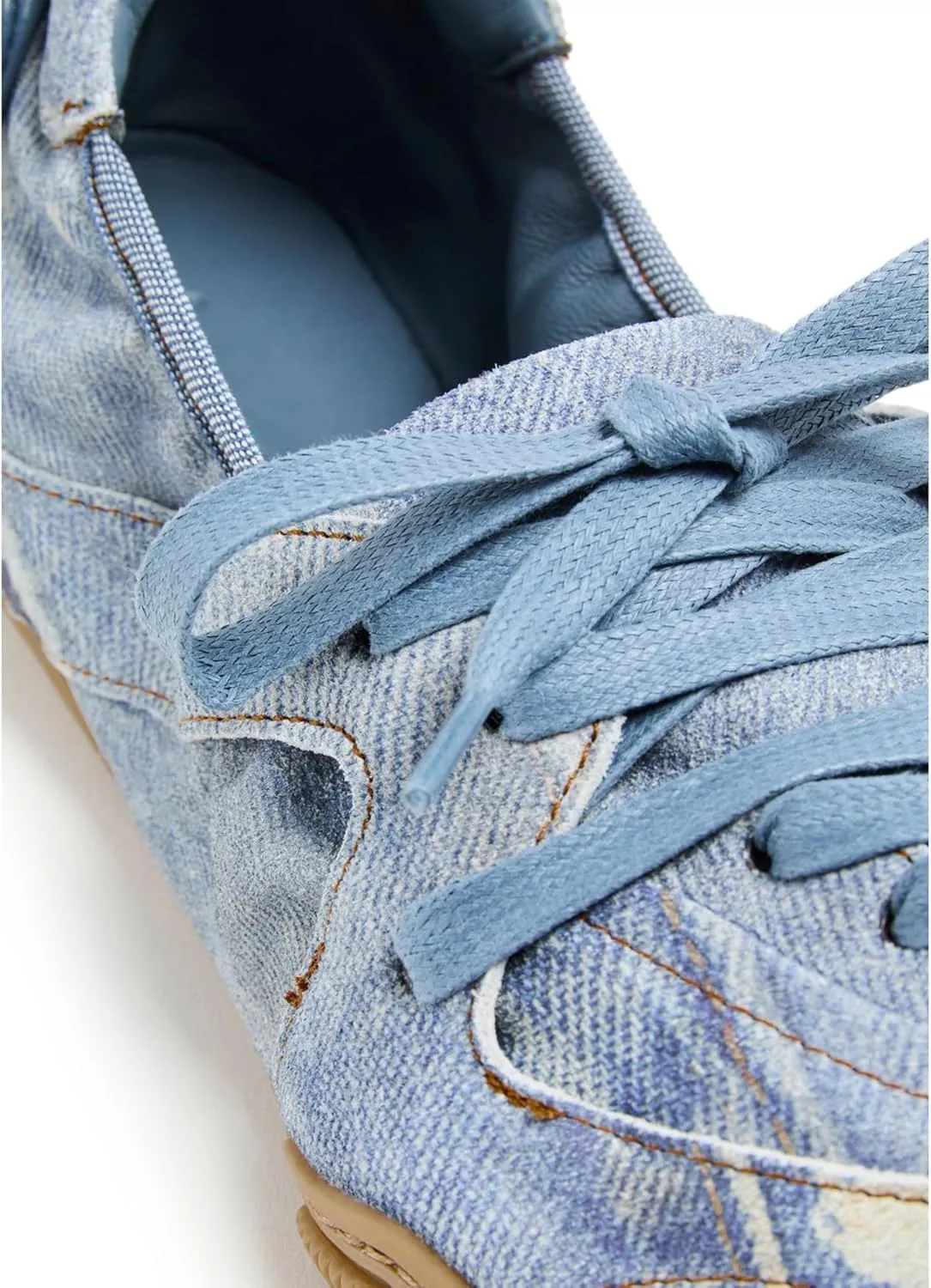 Arqa Women's Lace-up Leather Casual Sneakers Ballet Silhouette Crafted in Leather Cracked Finish Decorative Lacing Back Flat Sneakers Comfortable Outgoing Tennis Walking Shoes