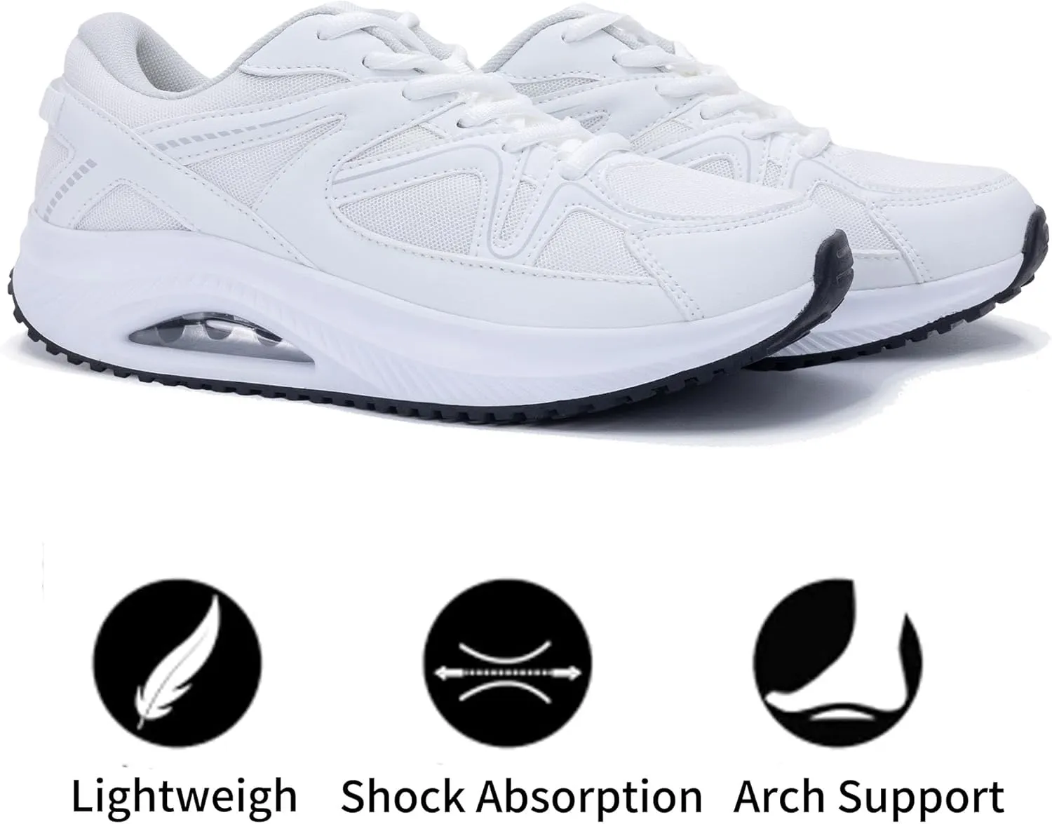 Autper Womens Walking Shoes Arch Support Orthotic Fashion Sneakers Tennis Shoes for Plantar Fasciitis Pain Relief US 6-11