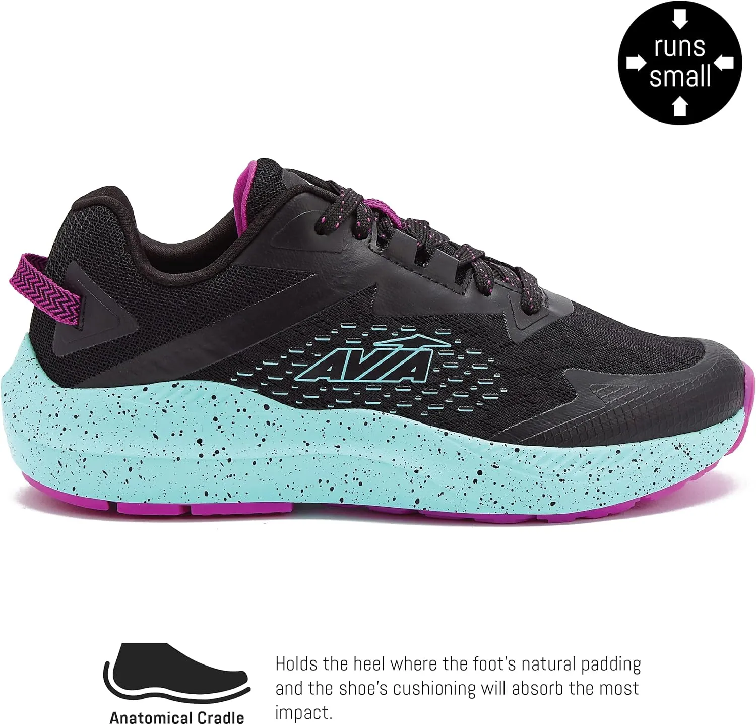 Avia Storm Women’s Running Shoes with Lightweight Breathable Mesh - Pink, Black, Purple or Blue