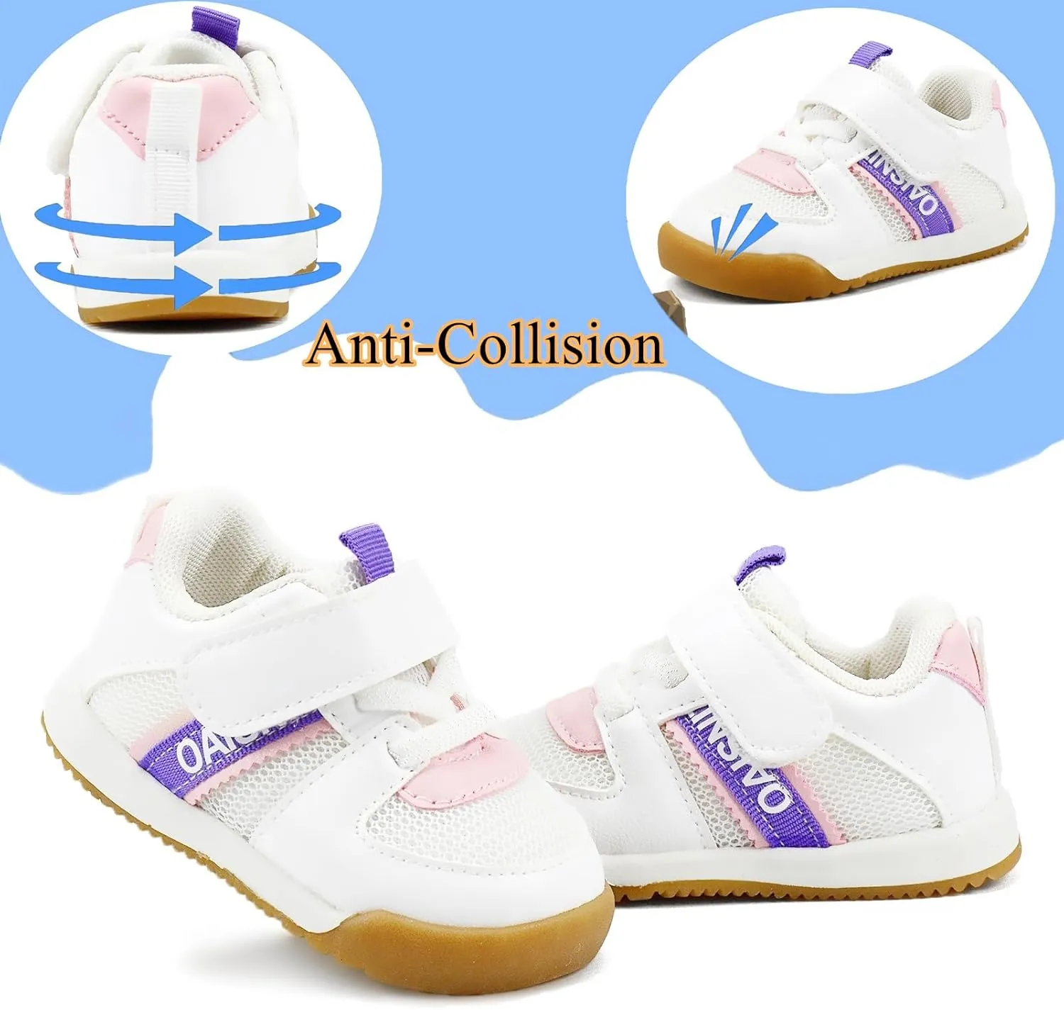 Baby Boy Girl Shoes Toddler Lightweight Sneakers Non Slip Infant First Walking Shoes Trainers 6 12 18 24 Months