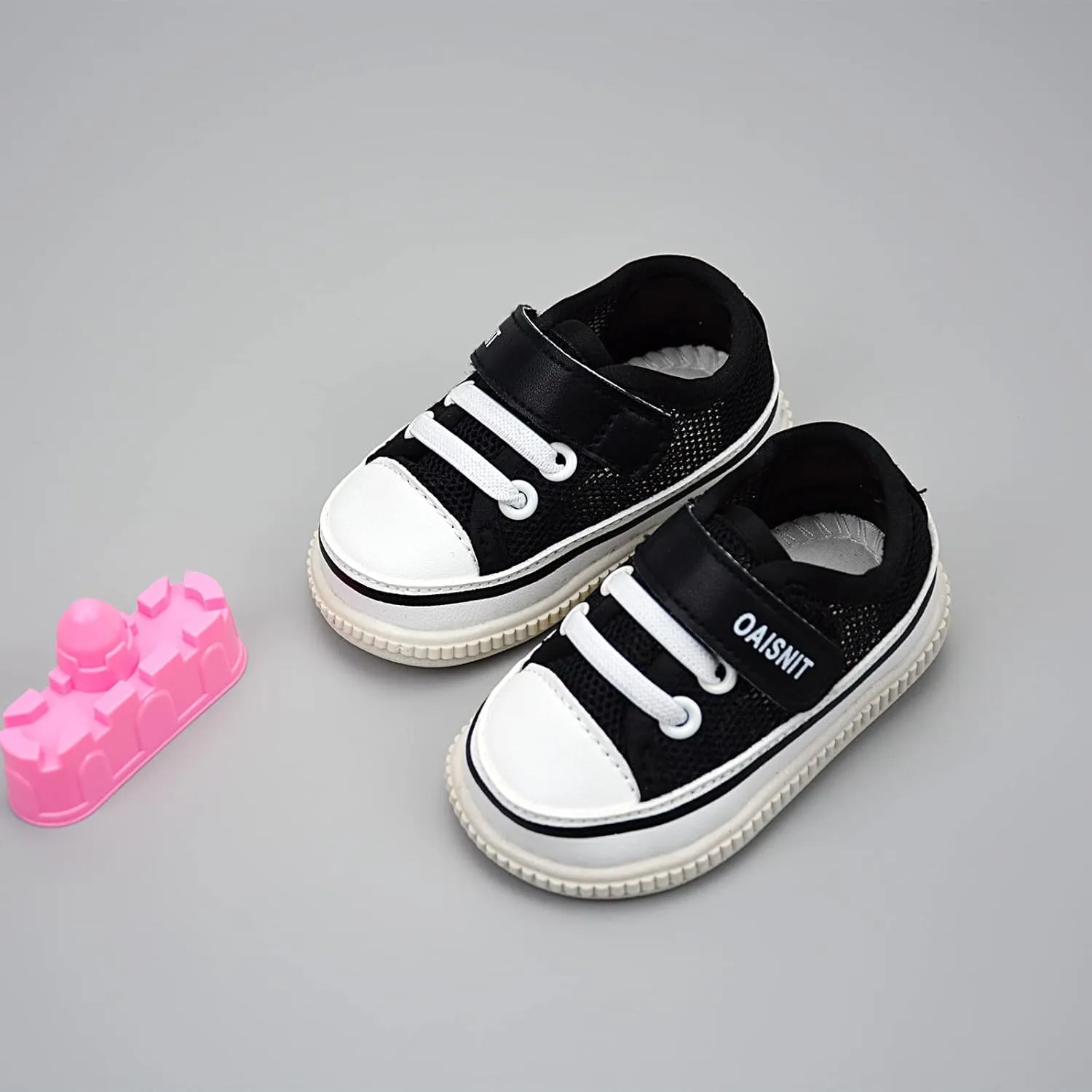 Baby Boys Girls Squeaky Shoes Anti-Slip Soft Rubber Sole Canvas Sneakers Toddler First Walkers