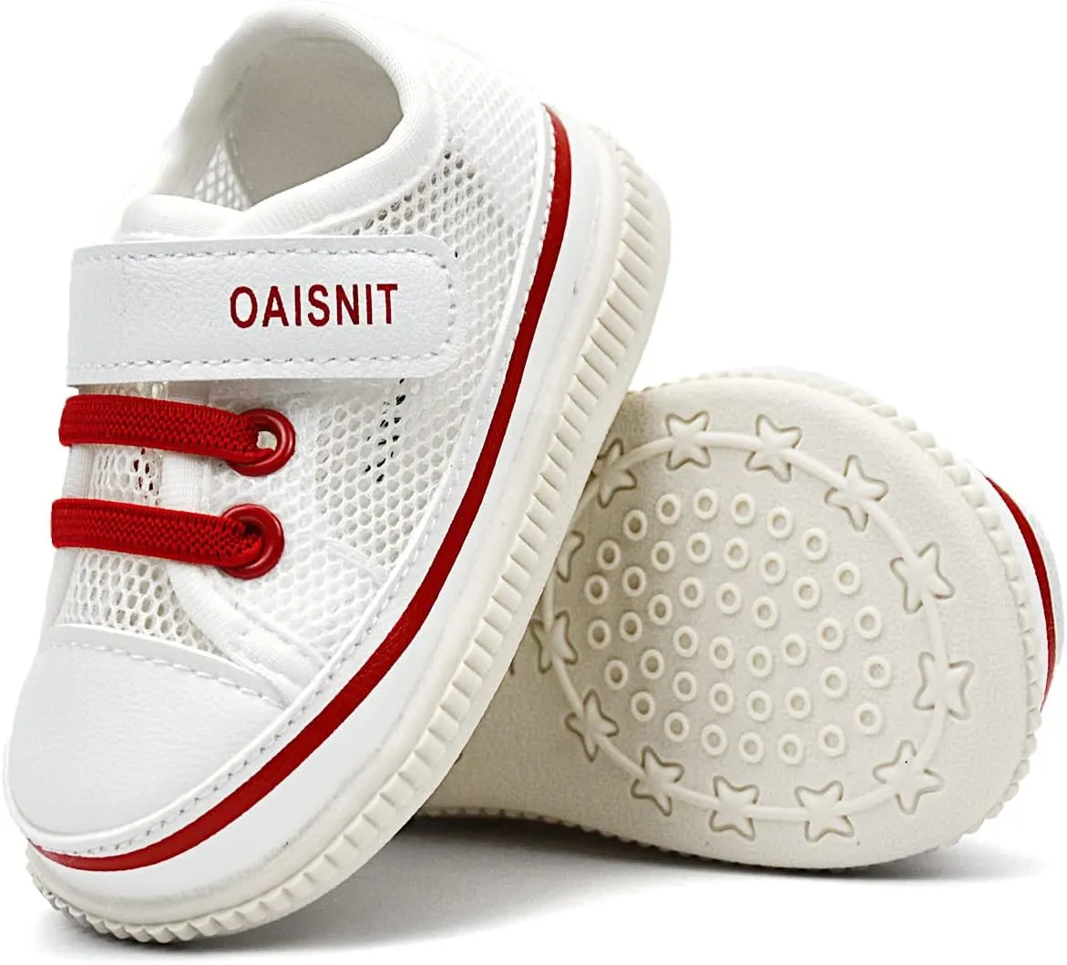 Baby Boys Girls Squeaky Shoes Anti-Slip Soft Rubber Sole Canvas Sneakers Toddler First Walkers