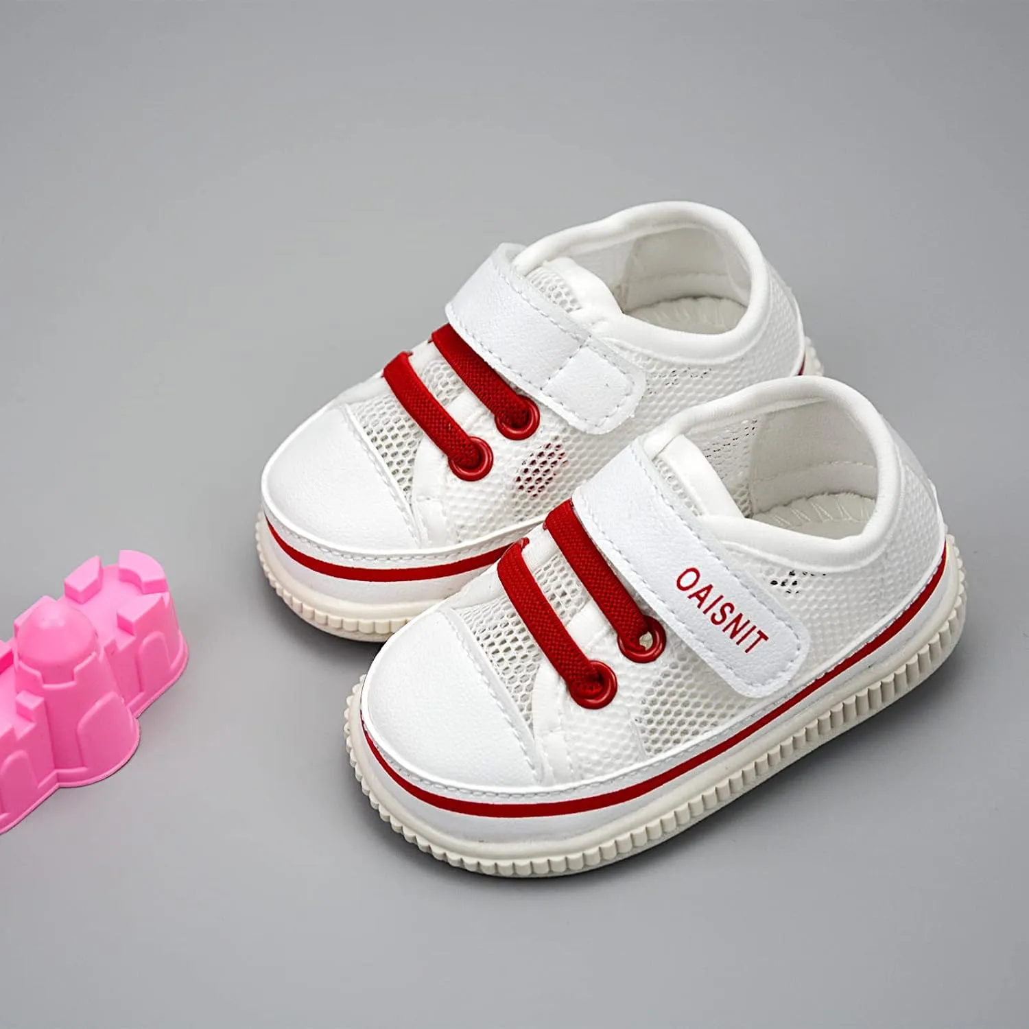 Baby Boys Girls Squeaky Shoes Anti-Slip Soft Rubber Sole Canvas Sneakers Toddler First Walkers